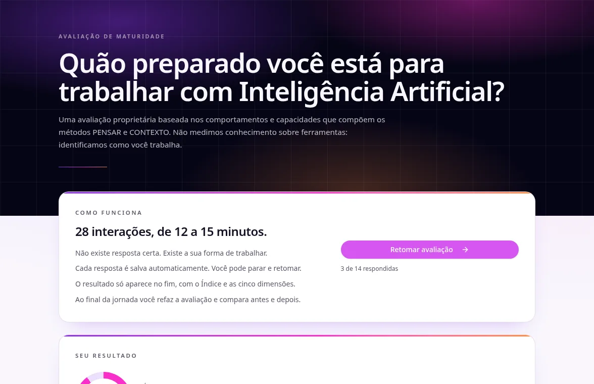 Meu diagnóstico na plataforma PENSAR I.A.